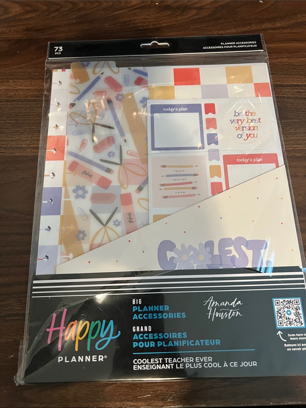 Happy Planner Coolest Teacher Ever Planner Accessories - Pastel Multi
